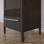 Узкий Шкаф Primo с 2 выдвижными ящиками Темный орех варинант исполнения - 4 | Loft Concept в Санкт-петербурге