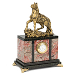 Часы настольные из натурального камня с декором в виде коня Horse Stone Clock варинант исполнения - 4 | Loft Concept в Санкт-петербурге