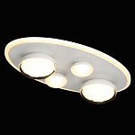 Потолочный светильник овальной формы белого цвета с 4-мя лампами Lunar Pebbles варинант исполнения - 3 | Loft Concept в Санкт-петербурге