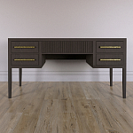 Большой Рабочий стол Primo с 5 выдвижными ящиками Темный орех варинант исполнения - 1 | Loft Concept в Санкт-петербурге