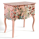 Комод розовый с росписью Цветы L.XV CHEST OF DRAWERS Flowers варинант исполнения - 2 | Loft Concept в Санкт-петербурге