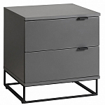 Тумба прикроватная цвета графит с ящиками Strict Lines варинант исполнения - 1 | Loft Concept в Санкт-петербурге