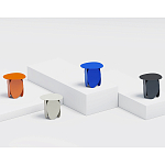 Matis журнальный столик синий из металла и кожи варинант исполнения - 2 | Loft Concept в Санкт-петербурге