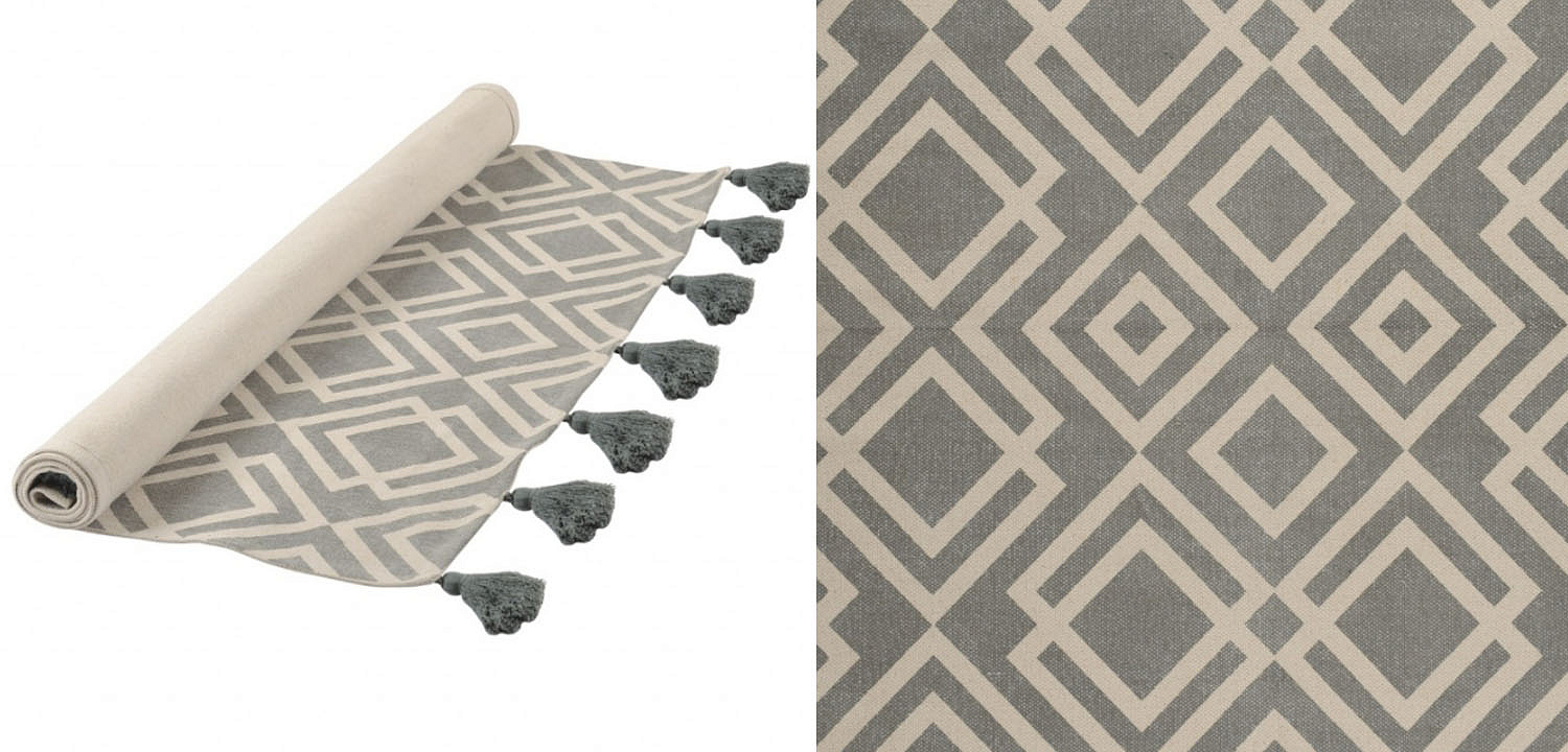 Ковер Double Rhombus Carpet grey Ковер Double Rhombus Carpet grey - Loft-Concept в Санкт-петербурге