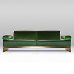 Эксклюзивный Диван в стиле Арт-деко Phoenix с элегантными латунными элементами  варинант исполнения - 1 | Loft Concept в Санкт-петербурге