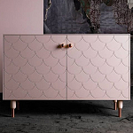 Дизайнерский комод розовый с фактурным фасадом Tiles варинант исполнения - 1 | Loft Concept в Санкт-петербурге