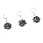 Зеркало брелок карманное двухстороннее из натурального камня Серафинит Stone Mirrors варинант исполнения - 8 | Loft Concept в Санкт-петербурге