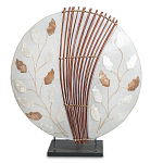 Настольная лампа из перламутра и дерева на подставке Indonesian Petal варинант исполнения - 2 | Loft Concept в Санкт-петербурге