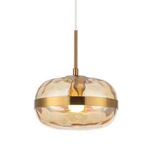 Потолочный Светильник Closed Bowl с Янтарным Плафоном