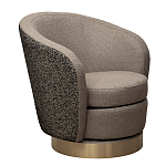 Кресло вращающееся черно-золотая рогожка Julia Armchair Golden Belt варинант исполнения - 1 | Loft Concept в Санкт-петербурге