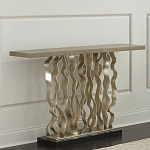 Консоль с прямоугольной столешницей и фактурным основанием Waves варинант исполнения - 1 | Loft Concept в Санкт-петербурге