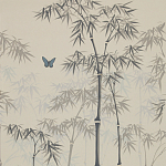 Обои ручная роспись Distant Bamboo Special Colourway on white dyed paper варинант исполнения - 2 | Loft Concept в Санкт-петербурге