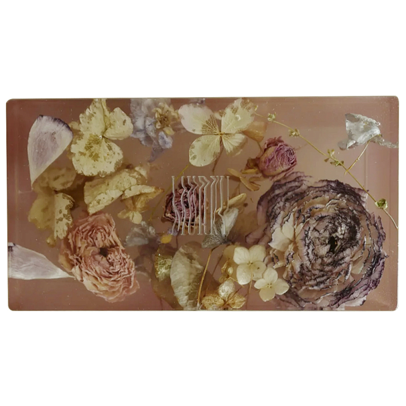 Шкатулка из эпоксидной смолы с цветами розовая Epoxy Resin Rectangular Box Pink Мульти Розовый в Санкт-петербурге | Loft Concept 