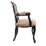 Полукресло с мягкой обивкой из льна на 4-х ножках из массива березы Gladys Armchair варинант исполнения - 1 | Loft Concept в Санкт-петербурге