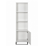 Стеллаж книжный белый с 3-мя открытыми полками и дверкой Strict Lines варинант исполнения - 2 | Loft Concept в Санкт-петербурге