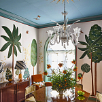 Обои с вышивкой ручной работы Mughal Trees Original colourway on linen варинант исполнения - 6 | Loft Concept в Санкт-петербурге