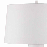 Торшер белый с тканевым абажуром на деревянном основании Graceful Silhouette варинант исполнения - 2 | Loft Concept в Санкт-петербурге