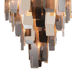 Люстра с многослойными стеклянными панелями янтарного и дымчатого цвета Textured Glass Chandelier варинант исполнения - 2 | Loft Concept в Санкт-петербурге