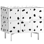 Тумба белая с рисунком Grande Graphspots варинант исполнения - 1 | Loft Concept в Санкт-петербурге