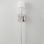 Бра с белым текстильным абажуром и хрустальными подвесками с декоративной кисточкой Lustre Reverie варинант исполнения - 7 | Loft Concept в Санкт-петербурге