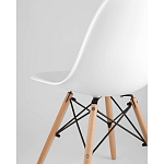 Пластиковый стул на ножках из массива бука Eames White  варинант исполнения - 3 | Loft Concept в Санкт-петербурге