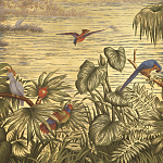 Обои ручная роспись Le Brésil Amarelo Deep Rich Gold варинант исполнения - 3 | Loft Concept в Санкт-петербурге