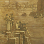 Обои ручная роспись Views of Italy Sepia варинант исполнения - 1 | Loft Concept в Санкт-петербурге