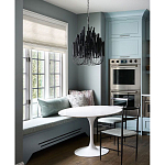 Люстра черная с несколькими ярусами деревянных палочек Bright Wooden Chandelier варинант исполнения - 5 | Loft Concept в Санкт-петербурге