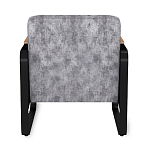 Кресло серый велюр с жесткими подлокотниками на полозьях Ashton варинант исполнения - 4 | Loft Concept в Санкт-петербурге