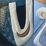 Арт-объект ручной работы Blue Abstraction из 4-х панелей варинант исполнения - 3 | Loft Concept в Санкт-петербурге