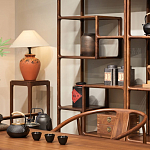 Стеллаж деревянный с полками для хранения Moon Walnut Furniture варинант исполнения - 4 | Loft Concept в Санкт-петербурге