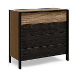 Комод 4 ящика с подсветкой на рельефном фасаде Warm Industrial варинант исполнения - 2 | Loft Concept в Санкт-петербурге