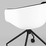 Офисное кресло из пластика с мягким сиденьем Eggshell Black варинант исполнения - 8 | Loft Concept в Санкт-петербурге