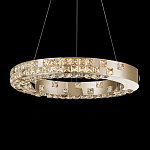 Люстра золотая в форме кольца с мозаичным хрустальным оформлением Sparks of Crystal варинант исполнения - 2 | Loft Concept в Санкт-петербурге