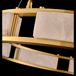 Люстра в виде кольца из натурального камня Golden Alavastor варинант исполнения - 4 | Loft Concept в Санкт-петербурге