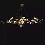 Люстра в виде золотой ветки с цветами и птичками Marvelous Garden варинант исполнения - 9 | Loft Concept в Санкт-петербурге