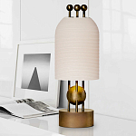 Настольная лампа в виде фонаря с белым фактурным абажуром Echoes of Light варинант исполнения - 2 | Loft Concept в Санкт-петербурге