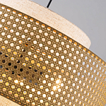 Подвесной светильник с декоративным поясом из плетеного бамбука Biuloggicu варинант исполнения - 5 | Loft Concept в Санкт-петербурге