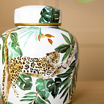Ваза с крышкой фарфоровая с ручной росписью Leopard Collection  варинант исполнения - 3 | Loft Concept в Санкт-петербурге