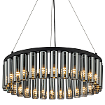 Люстра со стеклянными цилиндрическими плафонами Luminous Cylinders Smoky Round варинант исполнения - 3 | Loft Concept в Санкт-петербурге