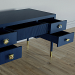 Письменный стол с 4-мя ящиками Elsa Dreams Blue варинант исполнения - 4 | Loft Concept в Санкт-петербурге