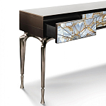 Консоль с 3-мя выдвижными ящиками и фасадом с эффектом трещины Visionnaire варинант исполнения - 1 | Loft Concept в Санкт-петербурге