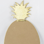 Зеркало овальной формы с золотистой рамкой и декоративной верхушкой в виде ананаса Pineapple Shine  варинант исполнения - 5 | Loft Concept в Санкт-петербурге