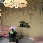 Обои в японском стиле Wisteria Original colourway on Raw Silk dyed silk варинант исполнения - 1 | Loft Concept в Санкт-петербурге