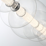 Подвесной светильник линейный с прозрачными стеклянными шарами разного диаметра Eurofase варинант исполнения - 6 | Loft Concept в Санкт-петербурге