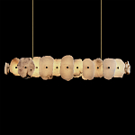 Подвесной светильник с фигурными элементами из белого алебастра Cryptocrystalline Stone варинант исполнения - 8 | Loft Concept в Санкт-петербурге