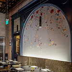 Обои ручная роспись Falling Flowers Standard colourway on Pale Grey dyed silk варинант исполнения - 3 | Loft Concept в Санкт-петербурге