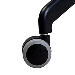 Стул с мягкой синей обивкой из велюра и подъемно-поворотным механизмом на черных колесиках Harper Blue варинант исполнения - 7 | Loft Concept в Санкт-петербурге