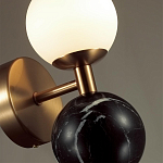 Бра с шарообразным матовым плафоном и шаром из камня на металлическом основании Orb Essence варинант исполнения - 9 | Loft Concept в Санкт-петербурге