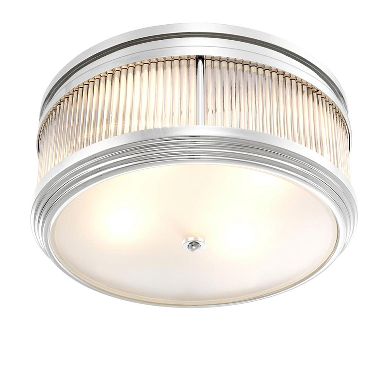 Потолочный светильник Ceiling Lamp Rousseau Nickel Никель Прозрачное Стекло в Санкт-петербурге | Loft Concept 